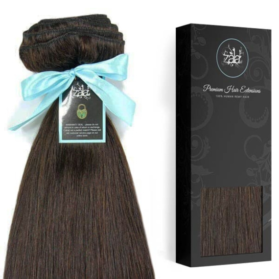 Zala Dark Choc Brown 2 Clip In Hair Extensions 24 Inch 130 250g