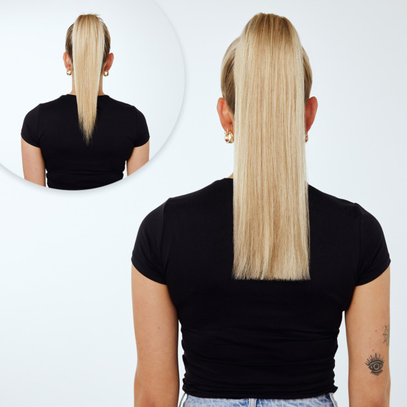 Clip In Ponytail Hair Extensions 16 Inch Human Remy Ponytail